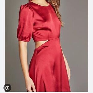 Anthropologie Red Asymmetrical Dress